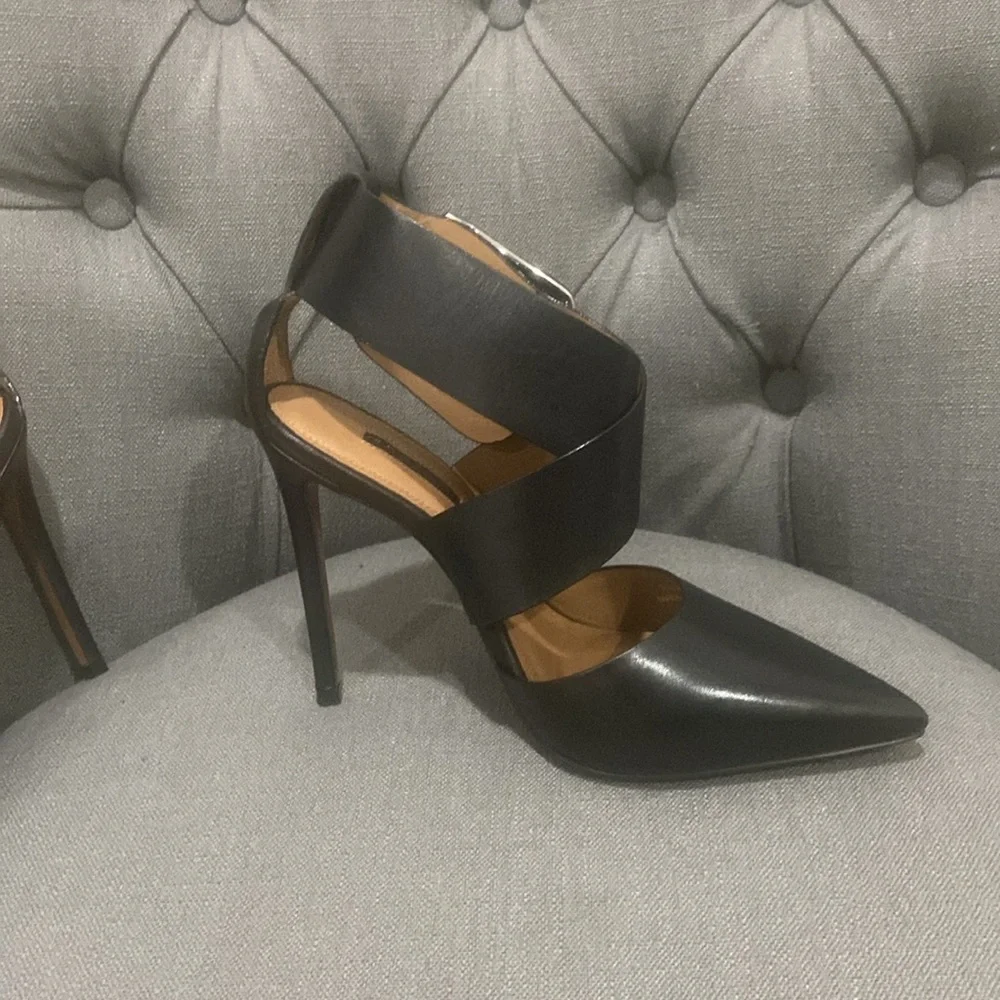 Topshop leather buckle heels - Picture 2 of 6